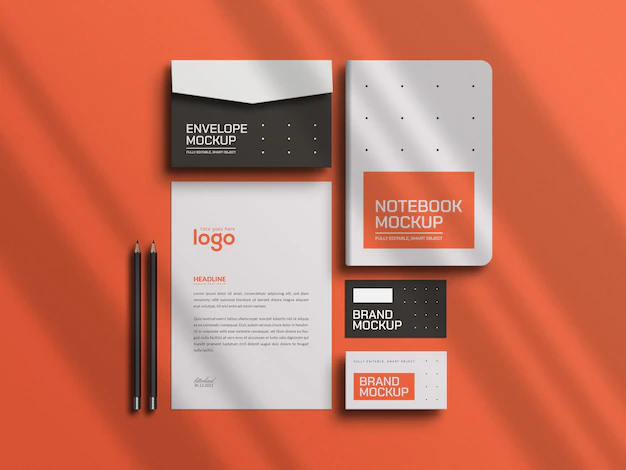 Free PSD | Stationery mockup