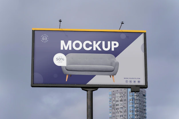 Free PSD | Street billboard display mock-up