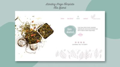 Free PSD | Tea blend landing page template