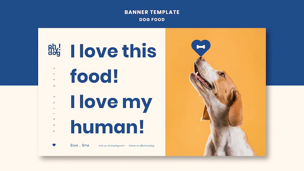 Free PSD | Template for banner with dog food