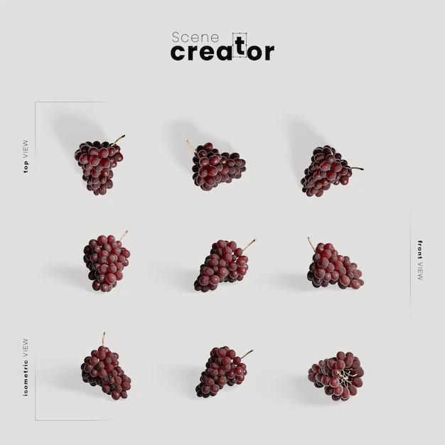 Free PSD | Thanksgiving arrangement with grapes