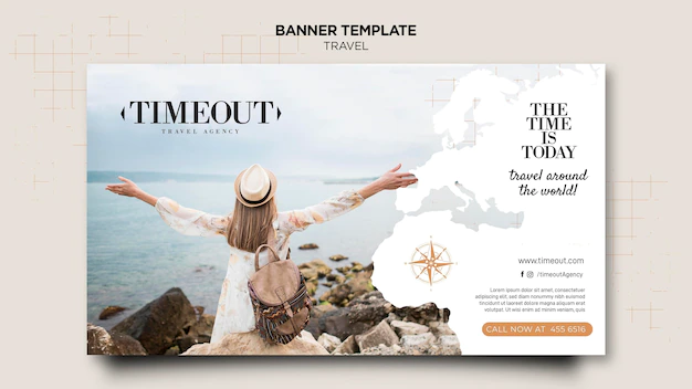 Free PSD | The time is today banner template