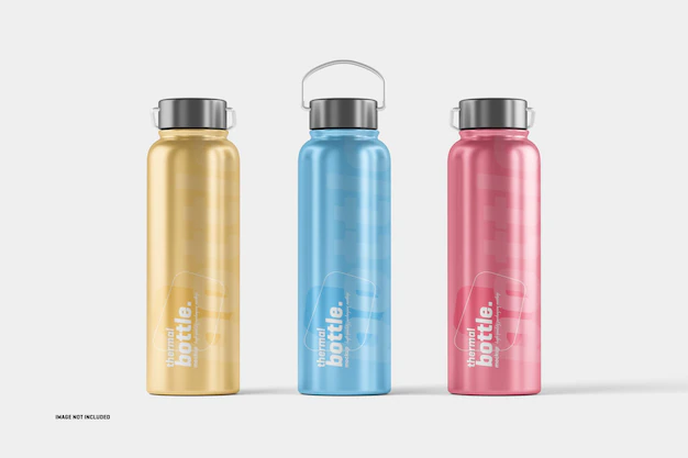 Free PSD | Thermal water bottles mockup