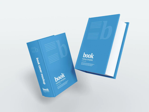Free PSD | Thick hardcover book cover mockup