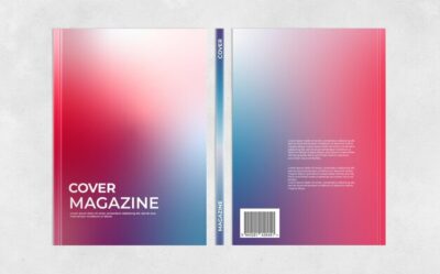 Free PSD | Three views cover magazine mockup