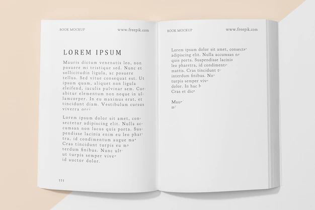 Free PSD | Top view open book mock-up