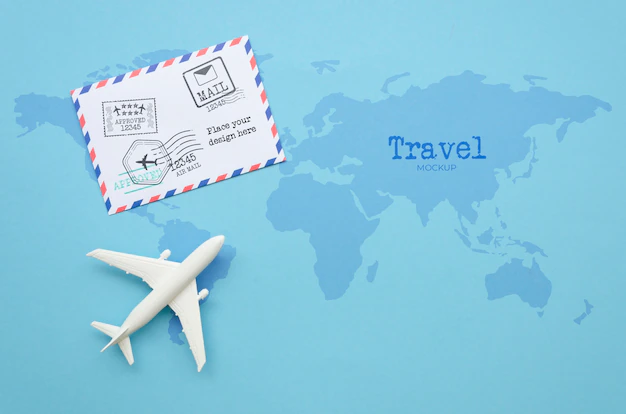 Free PSD | Top view travelling plane with envelope