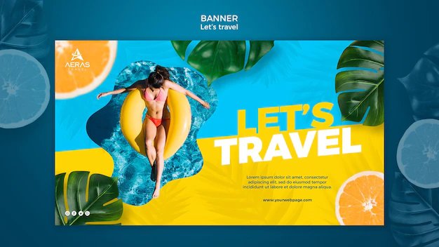 Free PSD | Travel concept banner template