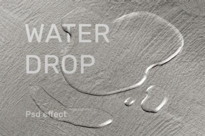 Free PSD | Water drop texture psd effect, easy overlay add-on
