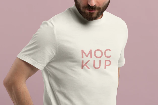 Free PSD | White t-shirt mockup template