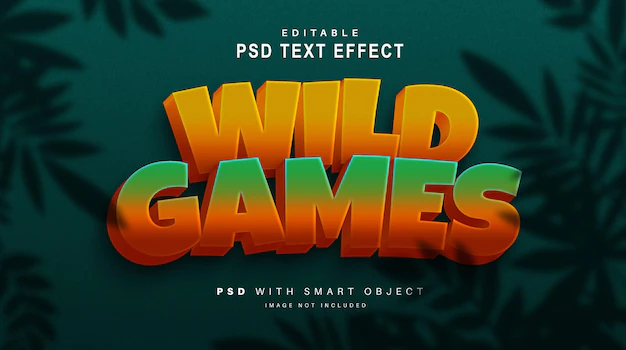 Free PSD | Wild game text effect