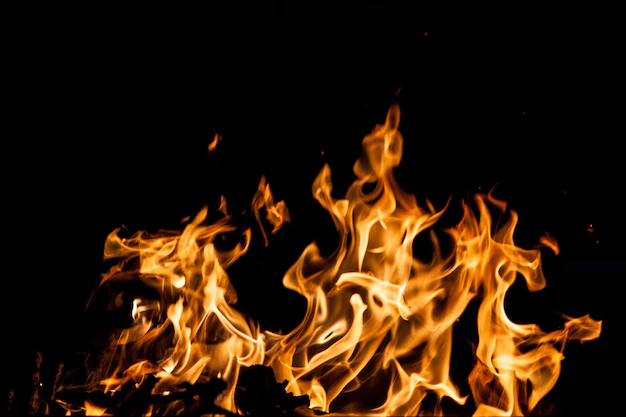 Free Photo | Fire flames on black background