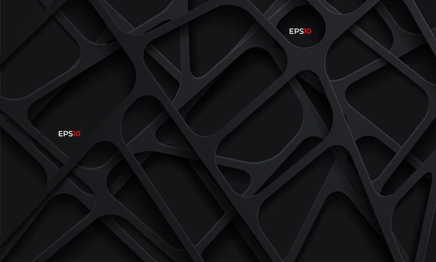 Free Vector | 3d abstract background with dark paper cut shapes
