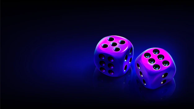 Free Vector | 3d rendering of dices illustration