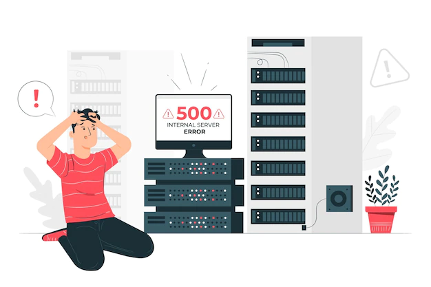Free Vector | 500 internal server error concept illustration