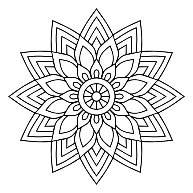 Free Vector | A black and white mandala