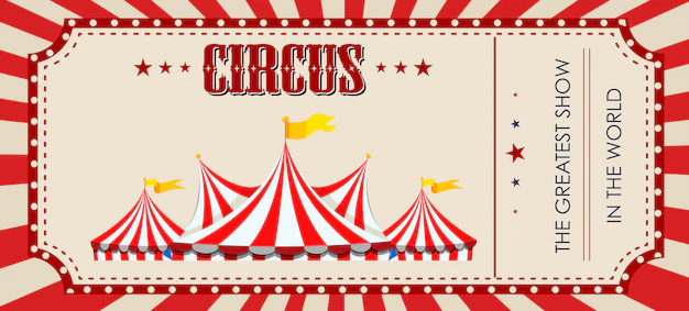 Free Vector | A circus ticket template