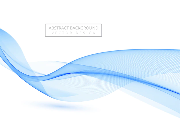 Free Vector | Abstract blue stylish flowing wave on white background