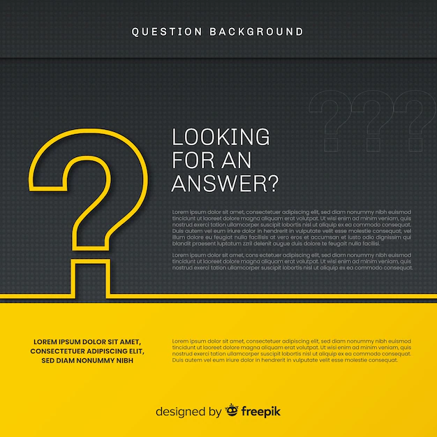 Free Vector | Abstract elegant black and golden question background