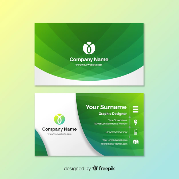 Free Vector | Abstract gradient business card template