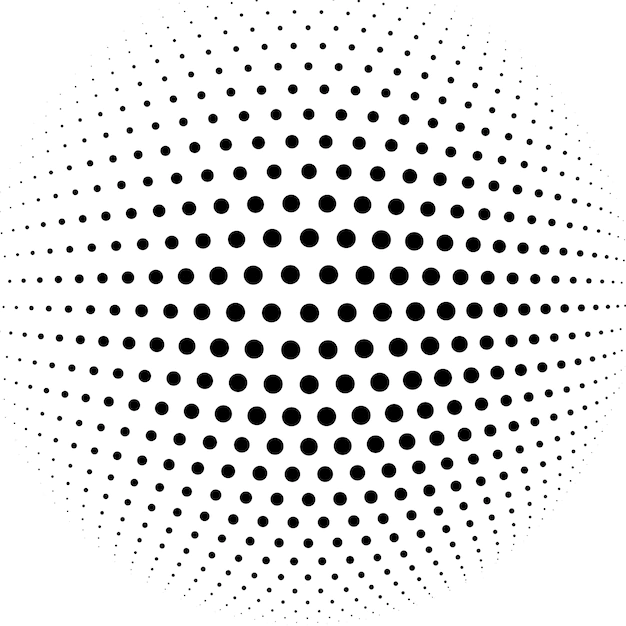 Free Vector | Abstract halftone sphere vector background