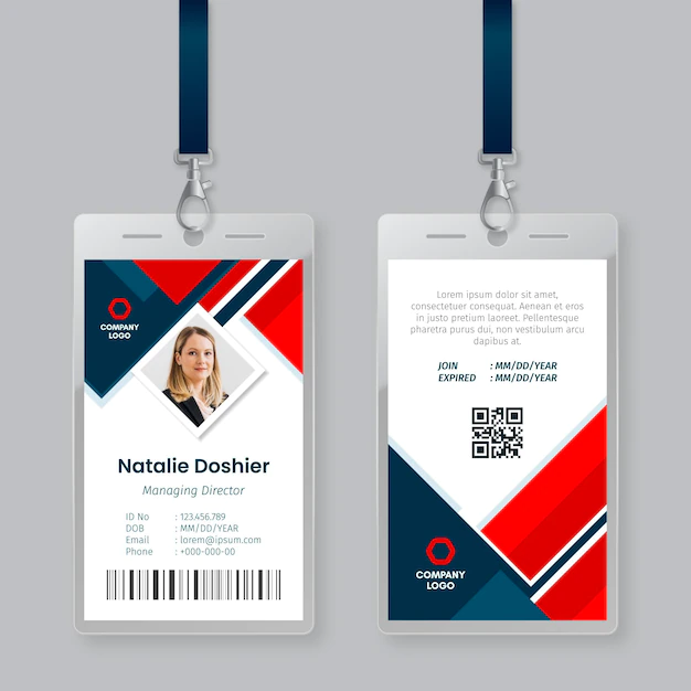 Free Vector | Abstract id cards template concept