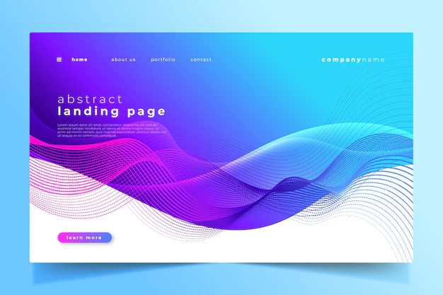 Free Vector | Abstract landing page template design
