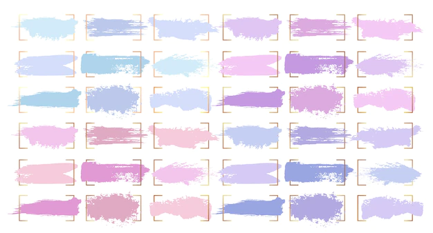 Free Vector | Abstract paint brush strokes, pastel color blobs