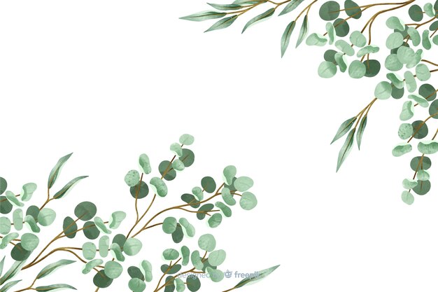 Free Vector | Abstract painted leaves background frame