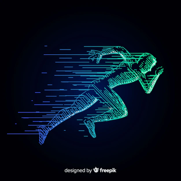 Free Vector | Abstract runner silhouette flat design