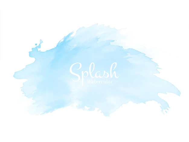 Free Vector | Abstract soft blue watercolor splash design background vector