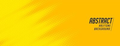 Free Vector | Abstract yellow halftone wide elegant banner design