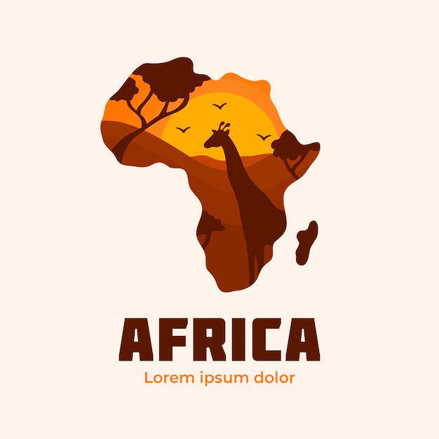 Free Vector | Africa map logo company template