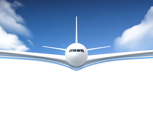 Free Vector | Airplane realistic poster