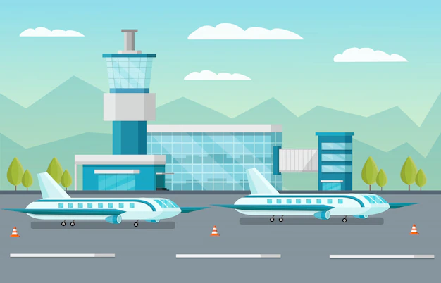 Free Vector | Airport illustration