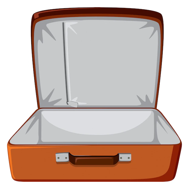 Free Vector | An empty luggage on white