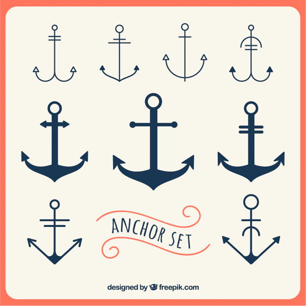 Free Vector | Anchors set