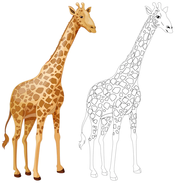 Free Vector | Animal outline for giraffe