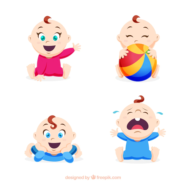 Free Vector | Babies collection in flat style