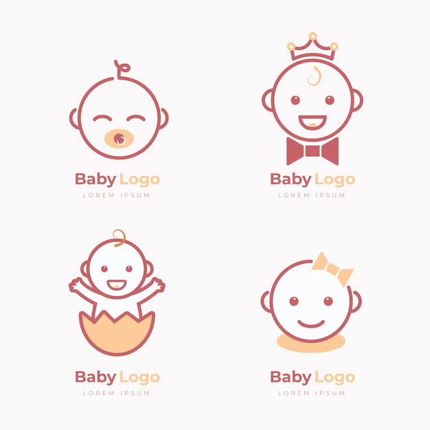 Free Vector | Baby logo collection