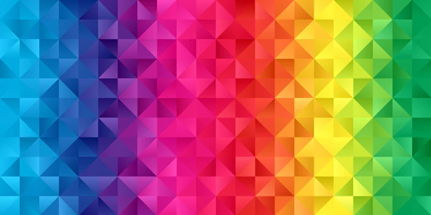 Free Vector | Banner with a rainbow coloured low poly design
