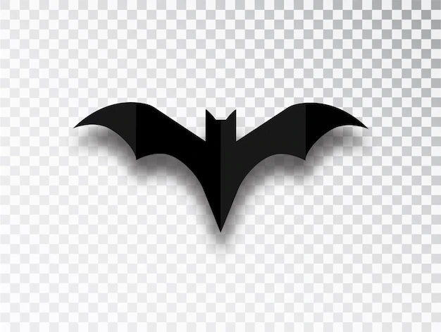 Free Vector | Bat silhouette isolated on transparent background. halloween traditional design element.
