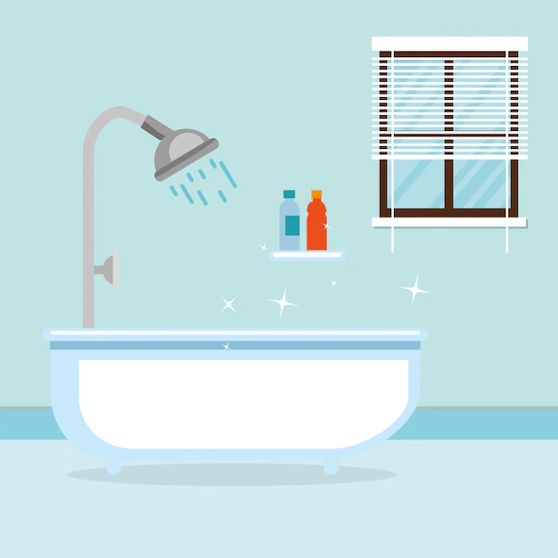 Free Vector | Bathroom with tub scene