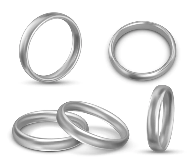 Free Vector | Beautiful wedding rings realistic illustration  setset