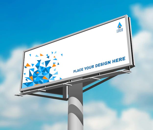Free Vector | Billboard against sky background day image