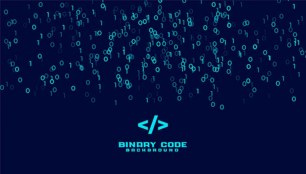 Free Vector | Binary code algorithm digital data background