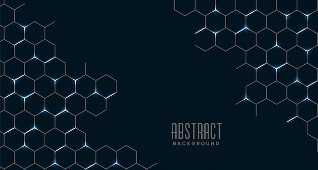 Free Vector | Black abstract hexagonal mesh connection