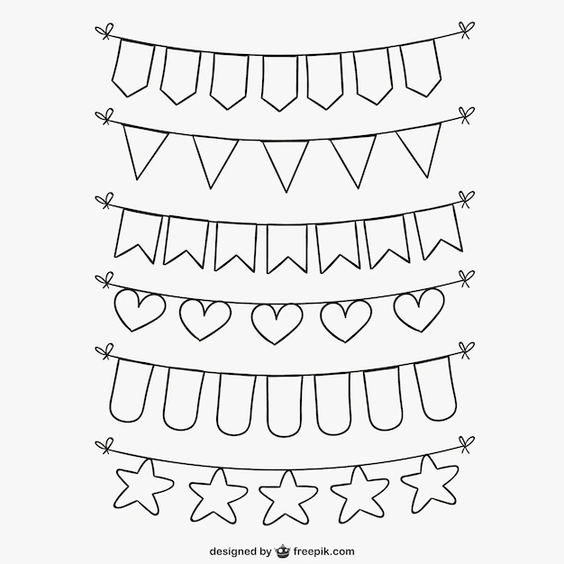 Free Vector | Blank bunting collection