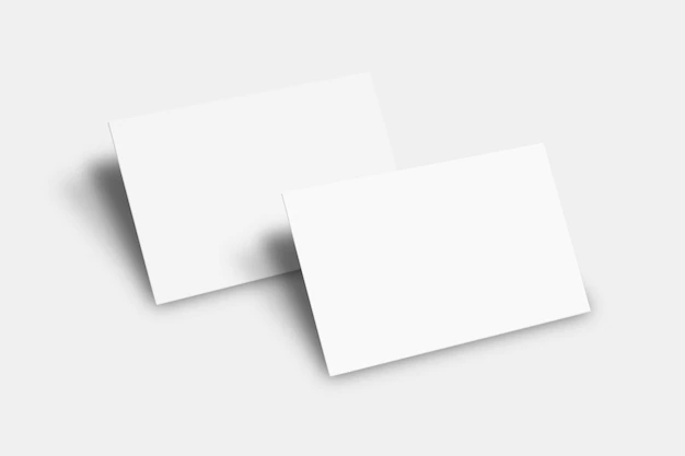 Free Vector | Blank business card mockup in white tone with front and rear view