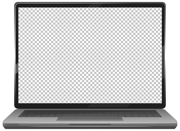 Free Vector | Blank screen laptop gadget icon  on white background